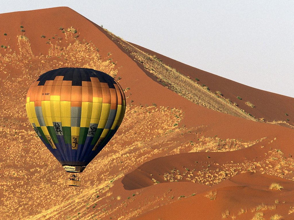 Ballooning over the Namib Desert, Namibia, Africa